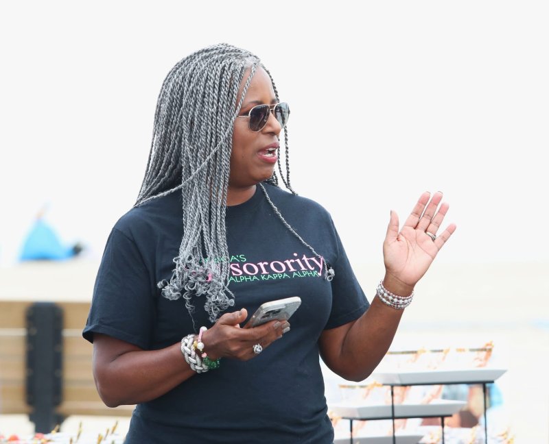 Cynthia Anderson-Clay, Johnnie Walker Beach subcommittee chair, talks about the history of the beach.